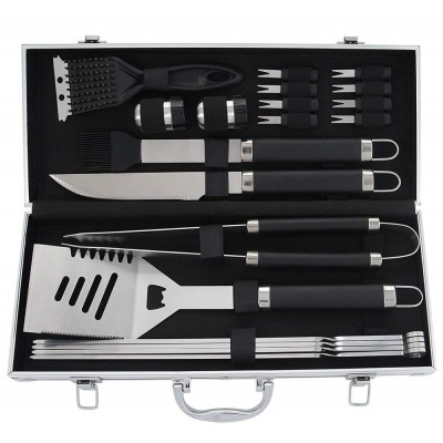 barbecue tool set with TPR soft handle grill bbq brush