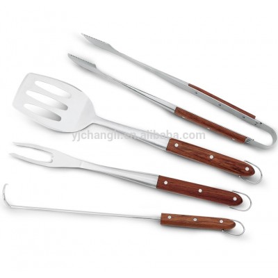 factory directly professional wood tool handles bbq set